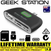 4 in 1 OTG/TF/SD Smart Card Reader Adapter Micro USB Charge Port