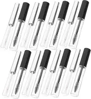 MOTHNUR 2sets Clear Empty Eyeliner Mascara Tubes Wands Refillable Lip Gloss Containers for Lightweight Compact for Daily Use Secure Tight-seal Lids Total