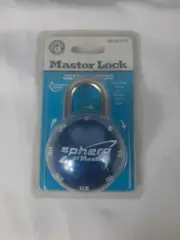 Master Lock Sphero Combination Lock Smooth Spin Padlock 2075D Blue