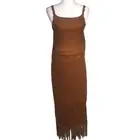House of Harlow Skirt Set Womens S Terra Cotta Fringe Crochet Boho Hippie Beach