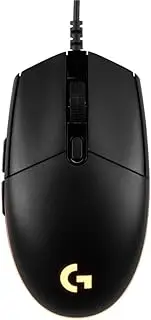 Logitech G203 Prodigy Wired Gaming Mouse, 8,000 DPI, RGB, Lightweight, 6 Programmable Buttons, On-Board Memory, Compatible with PC/Mac - Black
