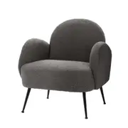 Artiss Armchair Boucle Accent Chairs Charcoal/White Charcoal