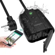 Outdoor Smart Plug, TESSAN WiFi Outlet Works with Alexa, Google Assistant, 2 ...