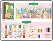 Rainbow Coloring Book - New Year Themed Book, Interactive Painting Postcard Crafts | Craft Dots Paint Kit with Rainbow Paper and Tools, Unique Crafting Rainbow Colored Book, Paper Handmade Postcard