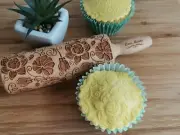 Embossed Dough Roller Lotus Springerle cookie mold Textured Engraved Rolling Pin