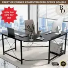 Brand New Prestige Corner Computer Desk Office Double Workstation (Black)
