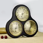 Barometer,Barometric Pressure Gauge for Home,Barometer Thermometer Hygrometer,Wood Frame Barometer Indoor,3 in 1 Mechanical Analog Weather Station,for Living Room,Bedroom,Study Room