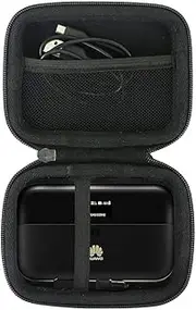Khanka Hard Case Carrying Travel Bag for Huawei E5576/E5577/E5783-230 CAT6/ 4G+ Mobile WiFi Hotspot and HUGE Battery Power Bank.(Case only)
