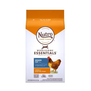美國Nutro美士-全護營養熟齡貓配方(農場鮮雞+糙米) 5lbs/2.27kg (NC65620)
