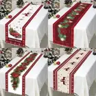 Christmas Table Runner Tablecloth Dining Table Flag Xmas Home Party Decoration