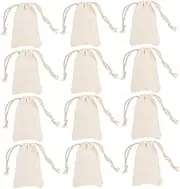 ANDRESLAD 50pcs Drawstring Bag Drawstring Pocket Drawstring Backpack Mini Drawstring Bags for Ditty Bags for Backpacking Drawstring Goodie Bags Small Jewelry Pouch Fabric Beige