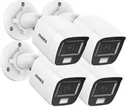 ANNKE 4 Pack 3K Wired Security Cameras, Smart Dual Light HD TVI Add-on Bullet Cams, Outdoor CCTV Cameras with Built-in Mic, IP67 Weatherproof for Home Surveillance (White)