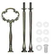 2 Set 3-Tier Cupcake Stand Hardware Fittings for Cake Stand, Sunflower Bronze