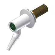 Gentec DURALAB - Laboratory Fittings Laboratory Wall Mounted 45 Degree Angled Outlet W/tube Nozzle - All Services