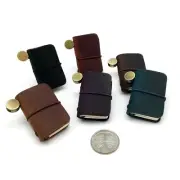 Leather Mini Notebook, Travelers Notebook, Sketch Book, Ornaments Stocking Stuff