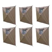 Clam Quick-Set Screen Hub Tent Wind & Sun Panels, Accessory Only, Brown (6 Pack)
