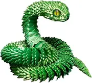 Printed Snake Toys, Printed Snake Fidget Toy, Articular Mobility Printed Animal, Joint Movable Animal Model Ornaments, Creative Collectable Printed Toys(Green)