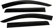 STIDPFZX Car Window Visor Weather Guard Compatible for Mitsubishi -Shogun -Montero -Pajero Sport 2015 2016 2017 2018 2019 2020 2021 2022 2023 2024(Injections-Black)