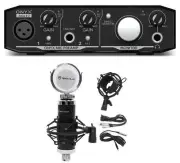 Mackie Onyx Artist 1.2 2x2 USB Recording Studio Interface+Microphone+Cable+Mount
