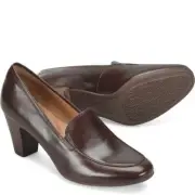 NIB Sofft Women's Lucinda Slip On Leather Pump in Chocolate