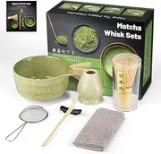 GUIGA 7pcs Matcha Japanese Ceremony Kit, Matcha Whisk Set, Matcha Gift Set for Tea Ceremony, Drinking, It Can Also Be Given as a Gift to Friends or Colleagues