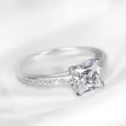 1.25 CT Princess Cut CZ Bridal Engagement RING 100% Genuine Silver Size 5-10