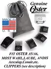 OSTER A5 A6 Attachment Guide Comb 5pc SET& #40 Blade*Fit Most Andis Wahl Clipper