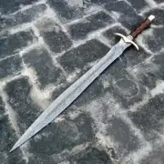 Custom Handmade Damascus steel Sword , Custom made, wood handle