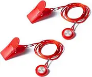 2pcs Universal Treadmill Magnet Safety Key, Magnetic Safety Switch Round Treadmill Safety Key Replacement for Most Treadmills Running Machines
