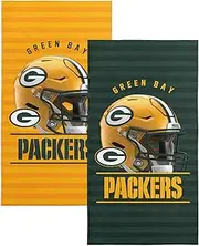 NORTHWEST NFL Green Bay Packers 2-Pack Beach Towel Set, 30" x 60" Each, Standard, Team Colors