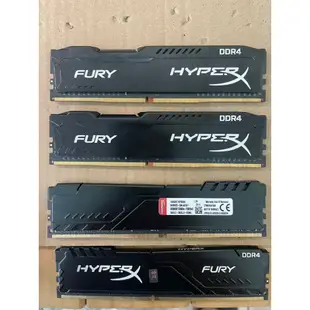 金士頓 HyperX FURY DDR4-2400 8G*2 記憶體 黑 終保無盒