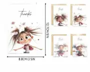 Whimsical Thanks Greeting Cards Set