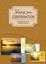 F23419 - Faithfully Yours Confirmation 12 Cards with Scripture 3 Each of 4 De...