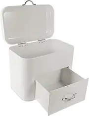 Cabilock Countertop Bread Holder Kitchen Bread Container Retro Bread Holder Storage Box Bread Storage Container Bread Box for Countertop（White）