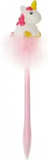 Legami - Pen with Bright Unicorn, Writing is Magic, 20 cm, Ballpoint Pen, Blue Ink, 0.7 mm, Unicorn Lights Up When Hits a Hard Surface, 1 Piece (Pack of 1)