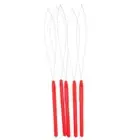 5x Micro Bead Hair Bun extension Loop Threader Feather Hook