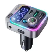 Bluetooth Car Wireless FM Transmitter Adapter QC3.0 USB PD Charger Hands Free