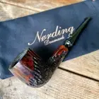 Eric Nording Red Partial Rusticated Polished Billiard Briar Tobacco Pipe - NEW