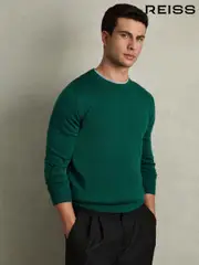 Reiss Opal Green Wessex Merino Wool Crew Neck Jumper (AD5004) | $180