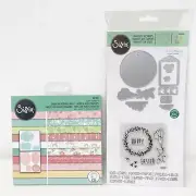 Sizzix Framelits with Stamps EASTER BUNNY & Surfacez Springtime Patterned Paper