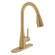 Vazon Touchless Single Handle Pull-Down Sprayer Kitchen Faucet in Matte Gold