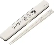 Skater ABC3AG-A Pingu Chopsticks and Case Set, 7.1 inches (18 cm), Antibacterial, for Adults, Made in Japan
