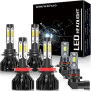 For Dodge Ram 1500 2500 3500 2-headlamps 2009-2012 9008 Led High/low Beam Headlights,+9145 Led Fog Light Bulbs,4pcs High Quality Year(4-Headlamps) ...