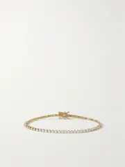 [STONE AND STRAND] STONE AND STRAND - Baseline 14-karat Gold Diamond Tennis Bracelet - One size One size Gold