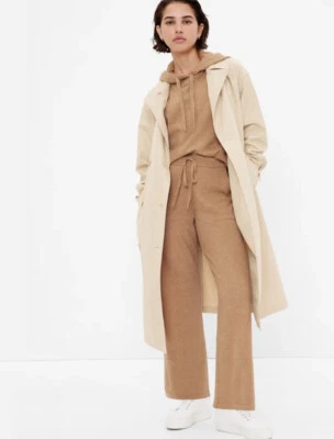 NEW GAP Xl CashSoft Straight Sweater Knit Drawstring Pocket Pants Camel NWT