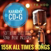 Incredible KARAOKE USB Hard Drive Large Collection 155k all times songs cd+g 1Tb
