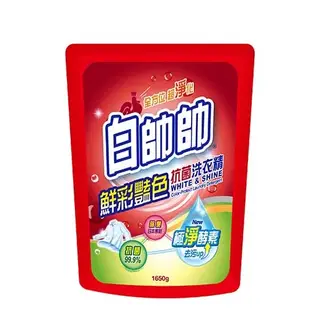 白帥帥鮮彩抗菌洗衣精補充包1.65L【愛買】