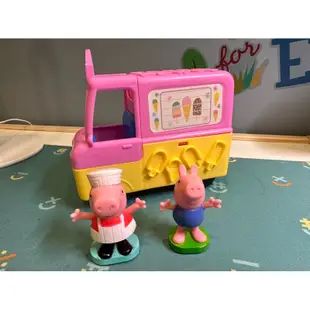 二手玩具 培樂多Play-Doh 佩佩豬冰淇淋車遊戲組 佩佩豬 粉紅豬小妹 正版授權 黏土遊戲
