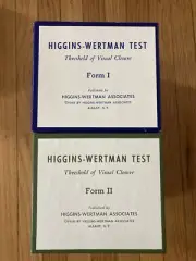 Vtg Visual Skills Test Set Higgins Wertman threshold Of Visual ￼Closure 1968
