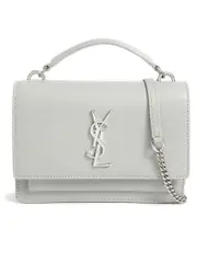 Saint Laurent Sunset Chain Wallet in Smooth Leather